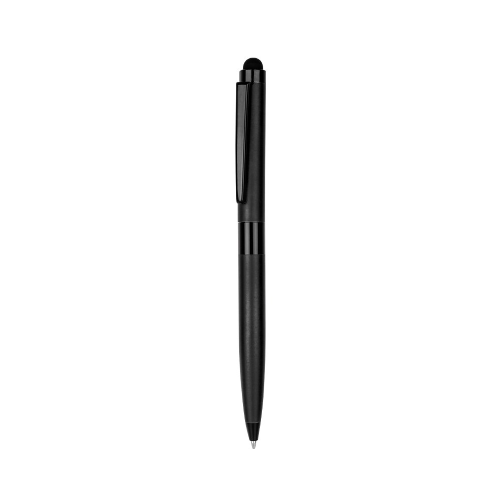 EgotierPro 38513 - Black Metal Ballpoint Pen with Pointer FRAC