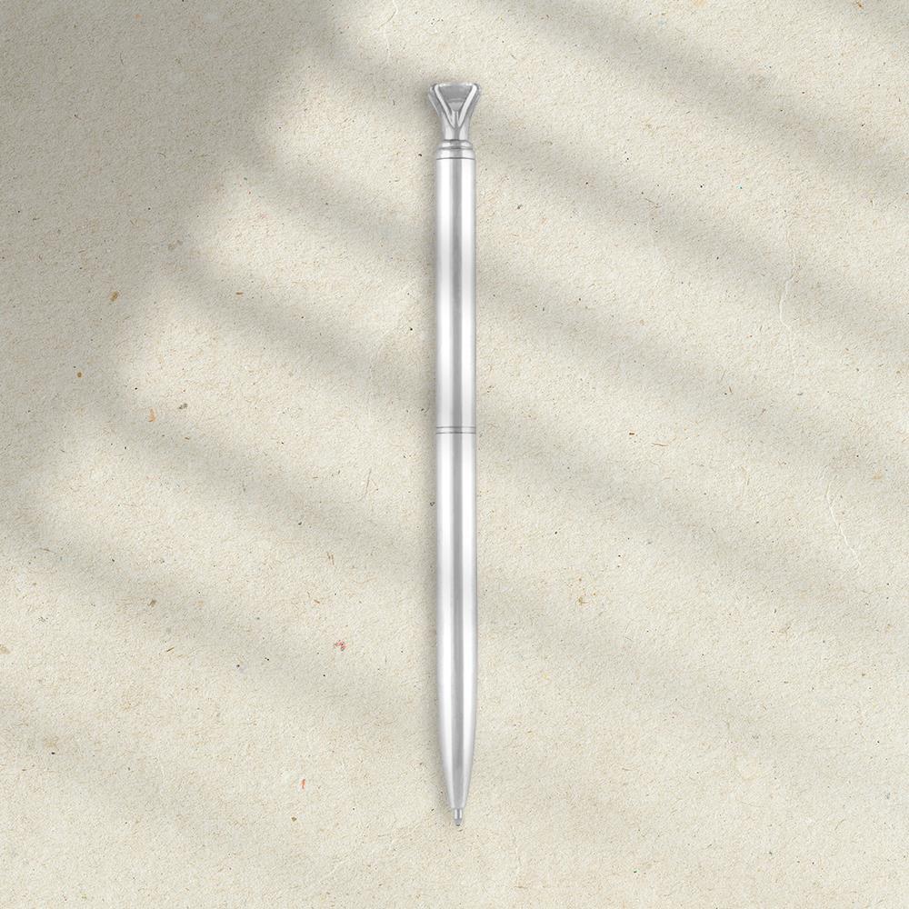 EgotierPro 38524 - Metal Ballpoint Pen with Stone Top GEM