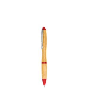 EgotierPro 39516 - Bamboo Pen with Aluminum Clip DESERT Red