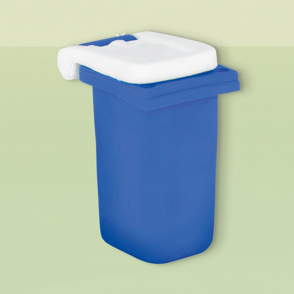 EgotierPro 50071 - Colorful Garbage Bin-Shaped Eraser CONTAINER