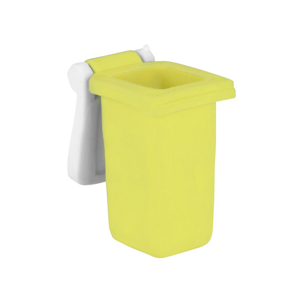 EgotierPro 50071 - Colorful Garbage Bin-Shaped Eraser CONTAINER