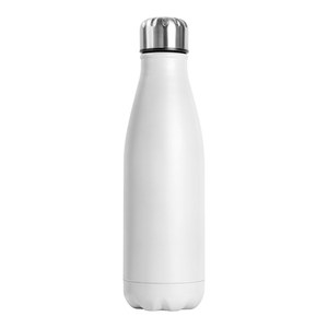 EgotierPro 50072 - 304 Stainless Steel Double-Wall Bottle 500ml SEVEN White