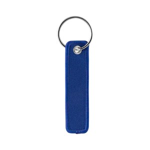 EgotierPro 50700 - Polyester Elongated Textile Keychain SILBÓN Blue