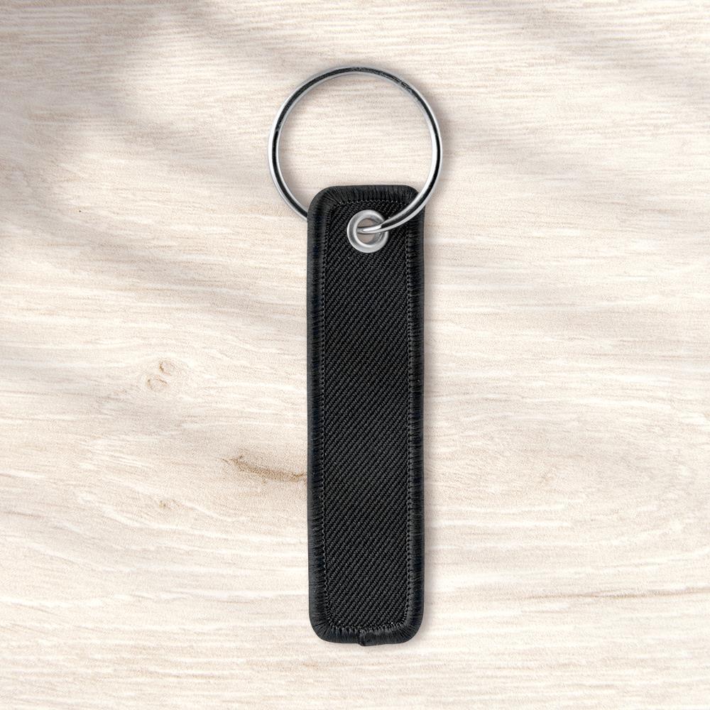 EgotierPro 50700 - Polyester Elongated Textile Keychain SILBÓN