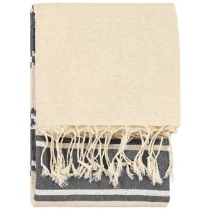 EgotierPro 52002 - Organic Cotton Pareo Towel 90x180cm GOTS JAVA Unique
