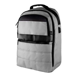 EgotierPro 52081 - RPET Backpack with Padded Laptop Compartment, USB WAY