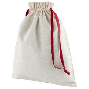 EgotierPro 52543 - Cotton Presentation Bags with Velvet Ribbons BIG