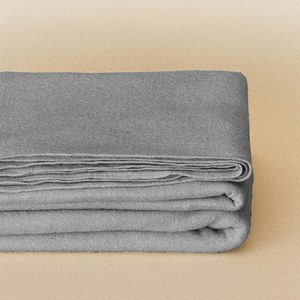 EgotierPro 53503 - Recycled Fabric European Blanket TAMAITI Grey