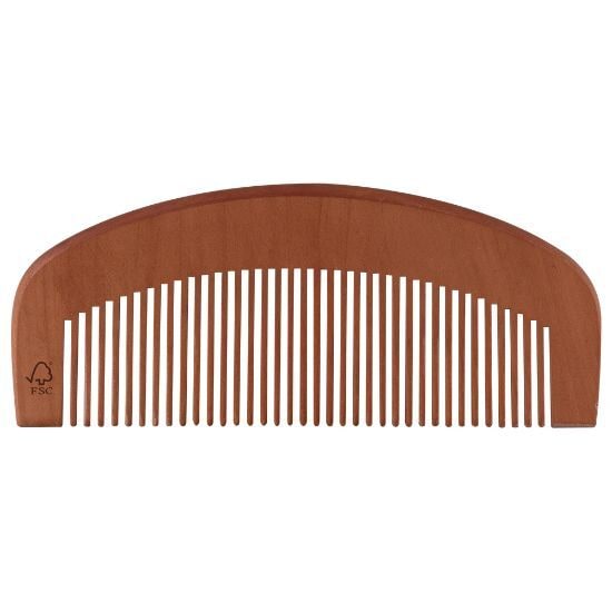 EgotierPro 53556 - FSC Certified Beech Wood Hair Comb LANAI