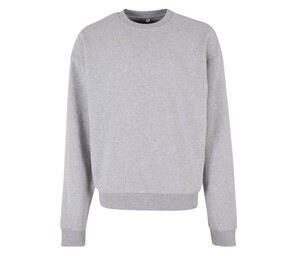 BUILD YOUR BRAND BY205 - ULTRA HEAVY COTTON CREWNECK Heather Grey