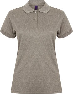 Henbury H476 - Ladies Coolplus® Wicking Piqué Polo Shirt Heather Grey