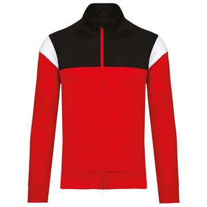 PROACT PA390 - Adult zipped tracksuit jacket Sporty Red / Black