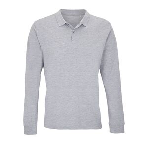 SOL'S 04241 - PLANET LSL Unisex Long Sleeve Polo Shirt Grey Melange
