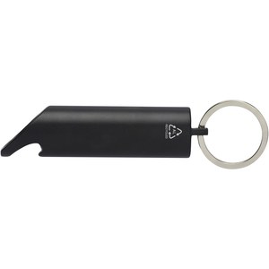 GiftRetail 104574 - Flare RCS recycled aluminium IPX LED light and bottle opener with keychain