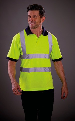 Yoko YHVJ210 - High Visibility Short Sleeve Polo Shirt