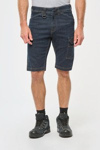 WK. Designed To Work WK715 - Mens multipocket denim bermuda shorts