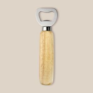 EgotierPro 38042 - Stainless Steel Opener with Wooden Handle OAK