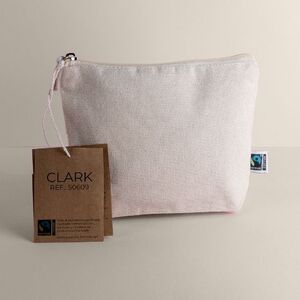 EgotierPro 50609 - Fairtrade Cotton Toilet Bag, 280gsm CLARK